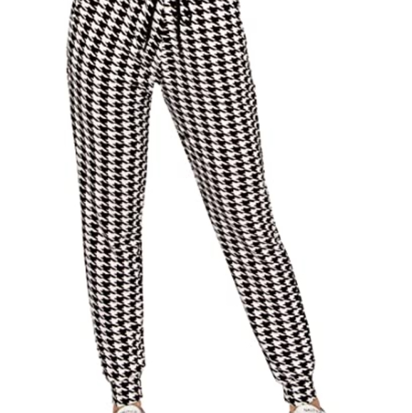 Fleece lined plaid joggers-worn once - Picture 2 of 5